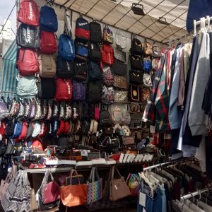 China, Hong Kong, Mong Kok, Ladies Market, Bags Stall - SuperStock
