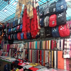 China, Hong Kong, Mong Kok, Ladies Market, Bags Stall - SuperStock