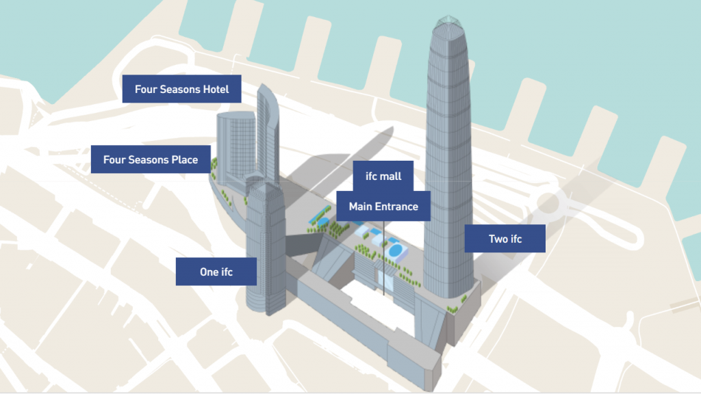 IFC Hong Kong inc. the Hotel, Shopping and Where to eat
